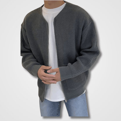 Reuben Men's Zip-Up Knit Cardigan