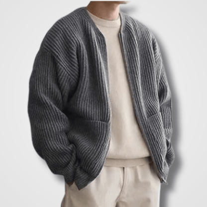 Reuben Men's Zip-Up Knit Cardigan