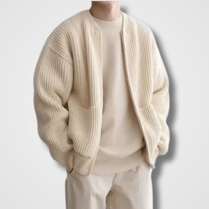 Reuben Men's Zip-Up Knit Cardigan