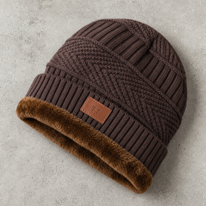 Rex Men's Fleece-Cuff Ribbed Beanie