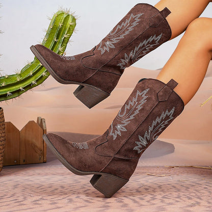 Rhea Mid-Calf Western Boots