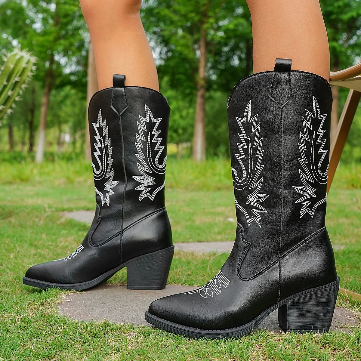 Rhea Mid-Calf Western Boots