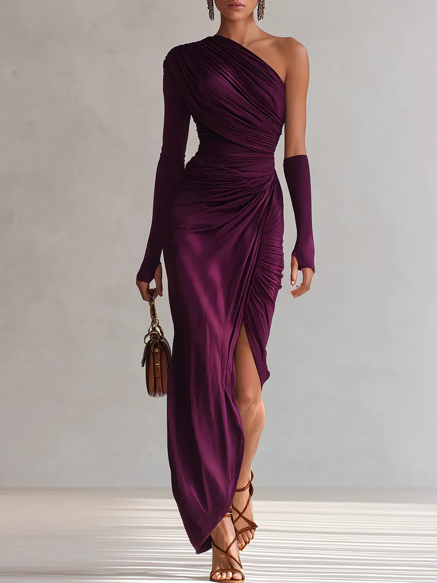 Rhianna One-Shoulder Elegant Maxi Dress - photo 1