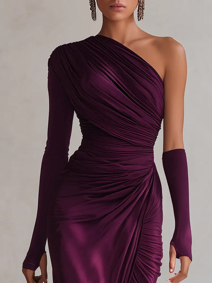 Rhianna One-Shoulder Elegant Maxi Dress - photo 4