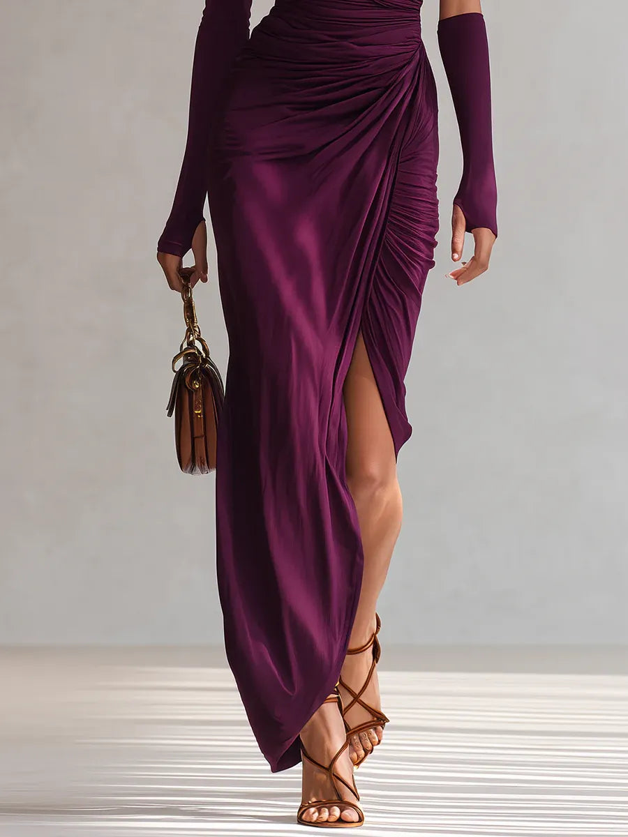 Rhianna One-Shoulder Elegant Maxi Dress - photo 5