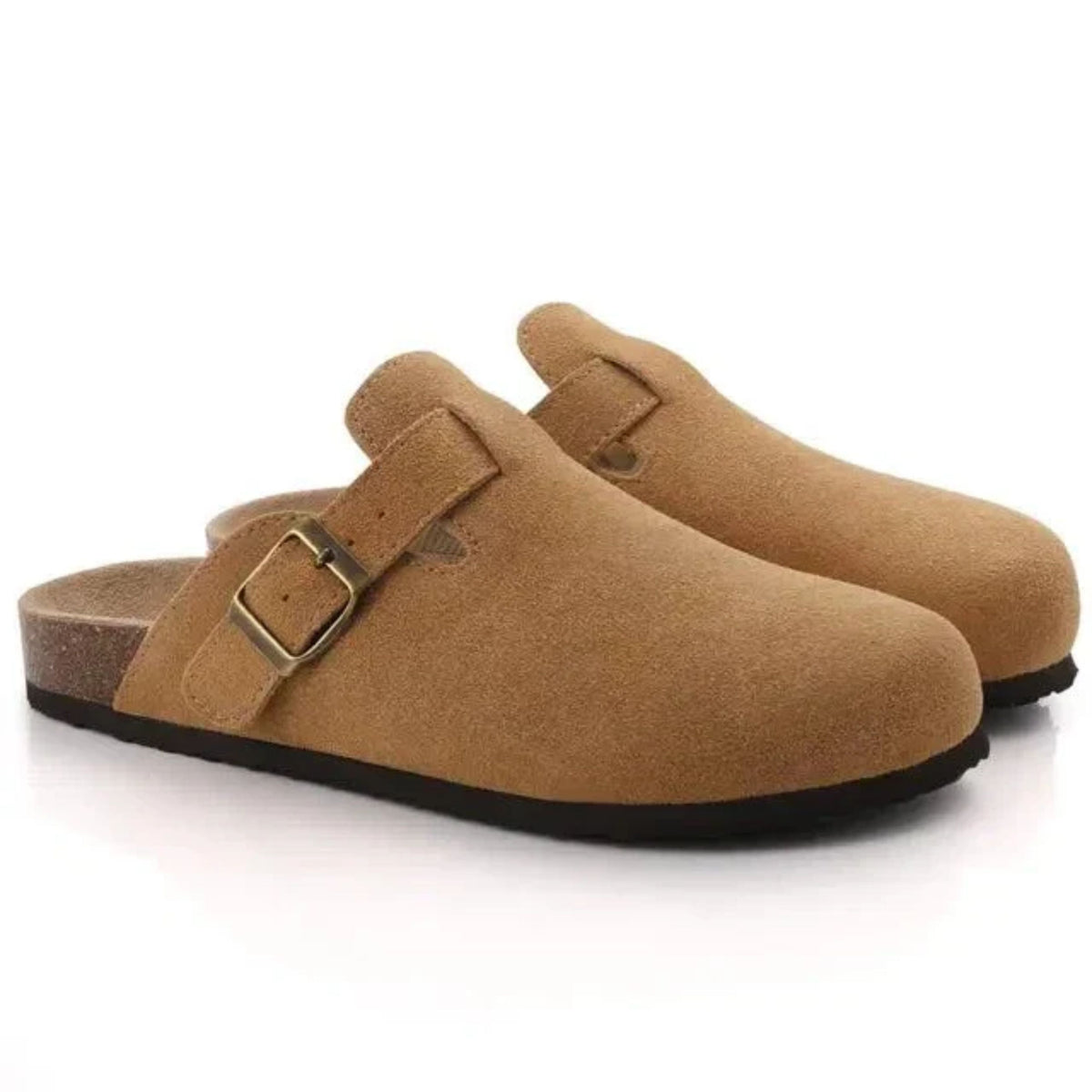 Rupert Men's Suede Buckle Clogs