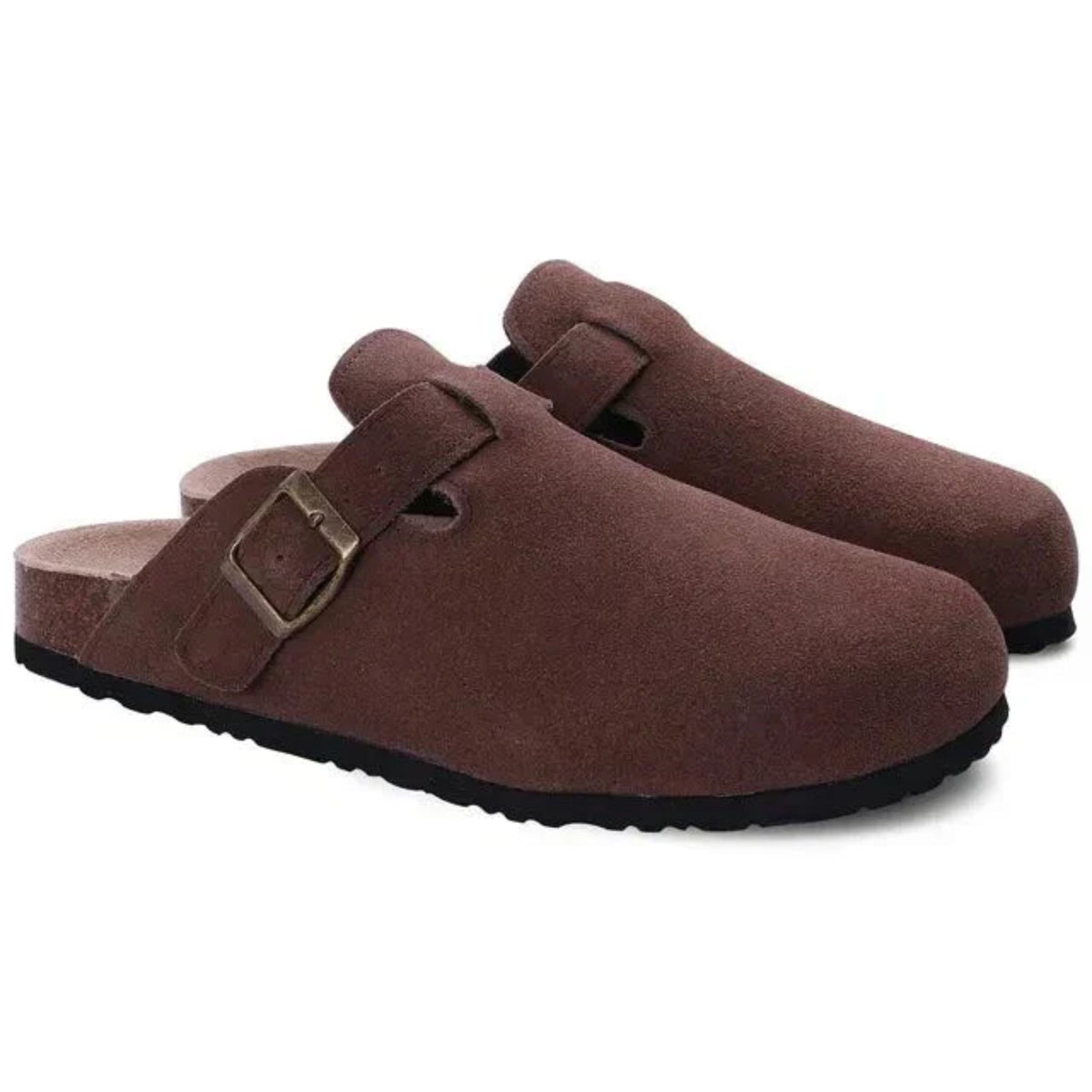 Rupert Men's Suede Buckle Clogs