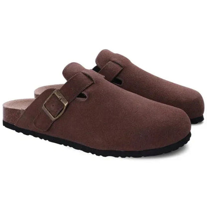 Rupert Men's Suede Buckle Clogs
