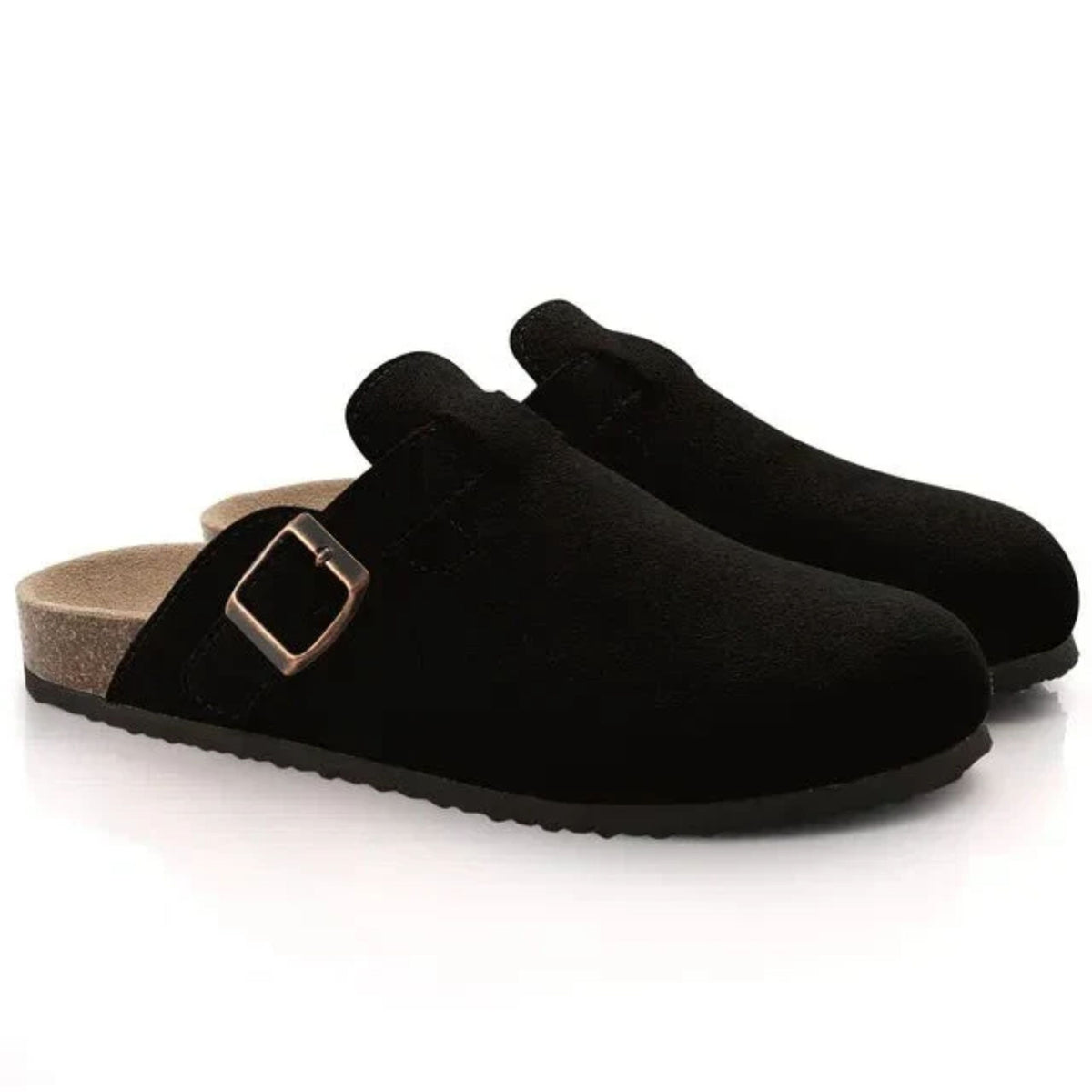 Rupert Men's Suede Buckle Clogs