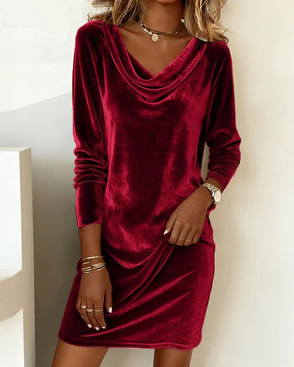 Scarlett Velvet Flared Dress
