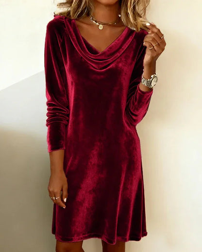 Scarlett Velvet Flared Dress