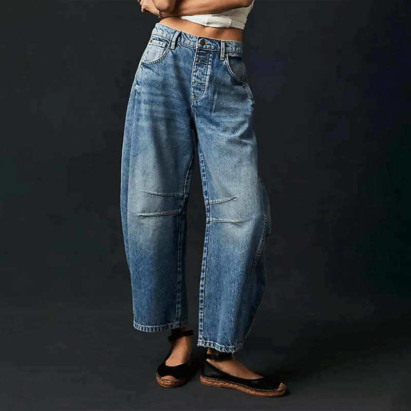 Sheeron Casual Loose Jeans - Wide Leg Comfort Denim | KateMoon - photo 1