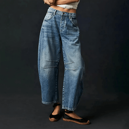 Sheeron Casual Loose Jeans - Wide Leg Comfort Denim | KateMoon - photo 1