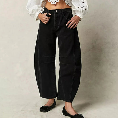 Sheeron Casual Loose Jeans - Wide Leg Comfort Denim | KateMoon - photo 4
