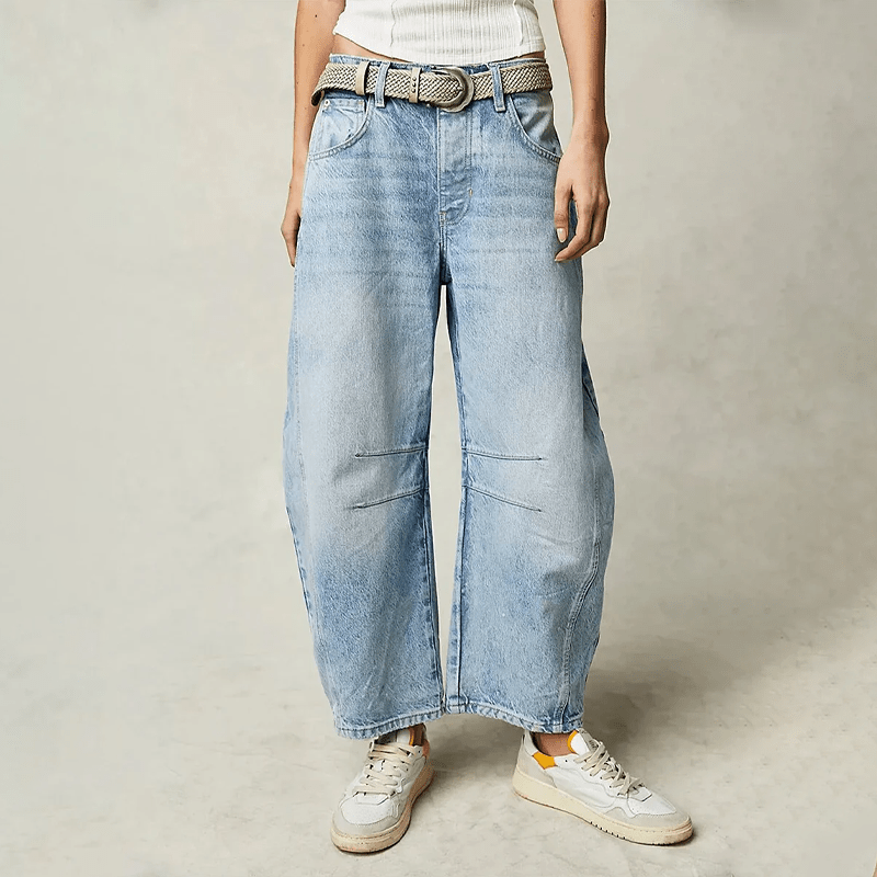 Sheeron Casual Loose Jeans - Wide Leg Comfort Denim | KateMoon - photo 5