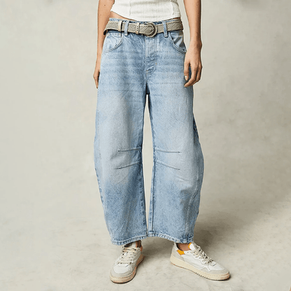 Sheeron Casual Loose Jeans - Wide Leg Comfort Denim | KateMoon - photo 5
