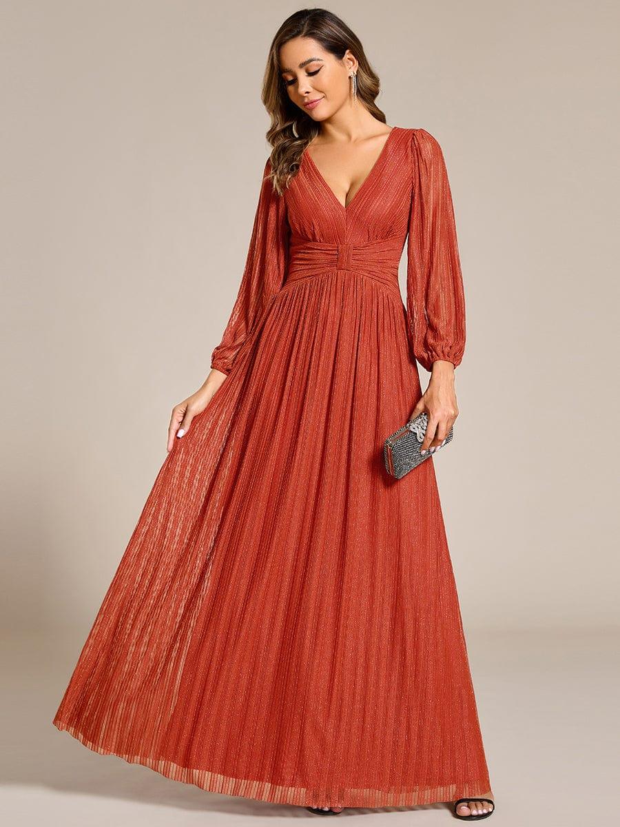 Sierra Sequin Gown - Empire Waist, Lantern Sleeve Formal Dress - photo 11