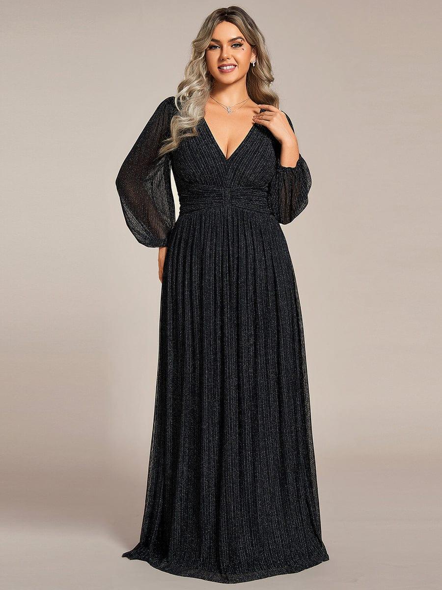 Sierra Sequin Gown - Empire Waist, Lantern Sleeve Formal Dress - photo 14
