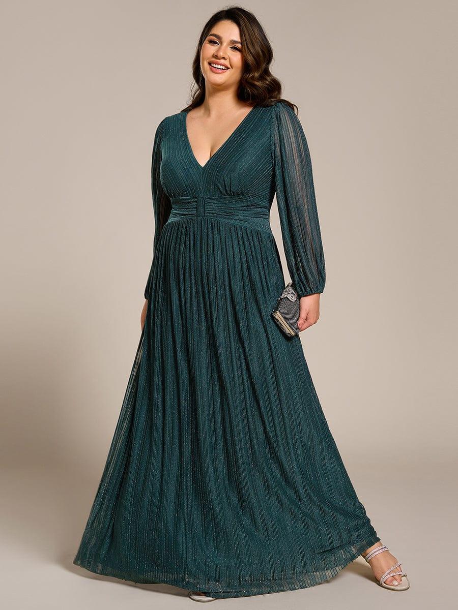 Sierra Sequin Gown - Empire Waist, Lantern Sleeve Formal Dress - photo 15