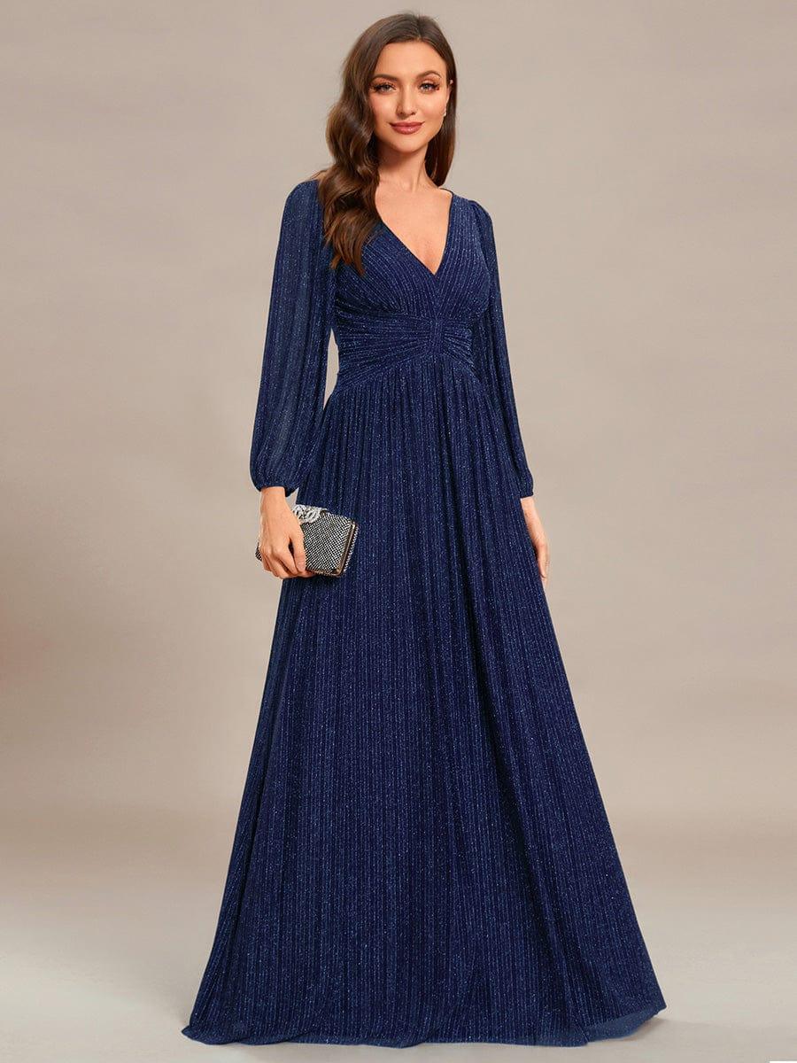 Sierra Sequin Gown - Empire Waist, Lantern Sleeve Formal Dress - photo 17