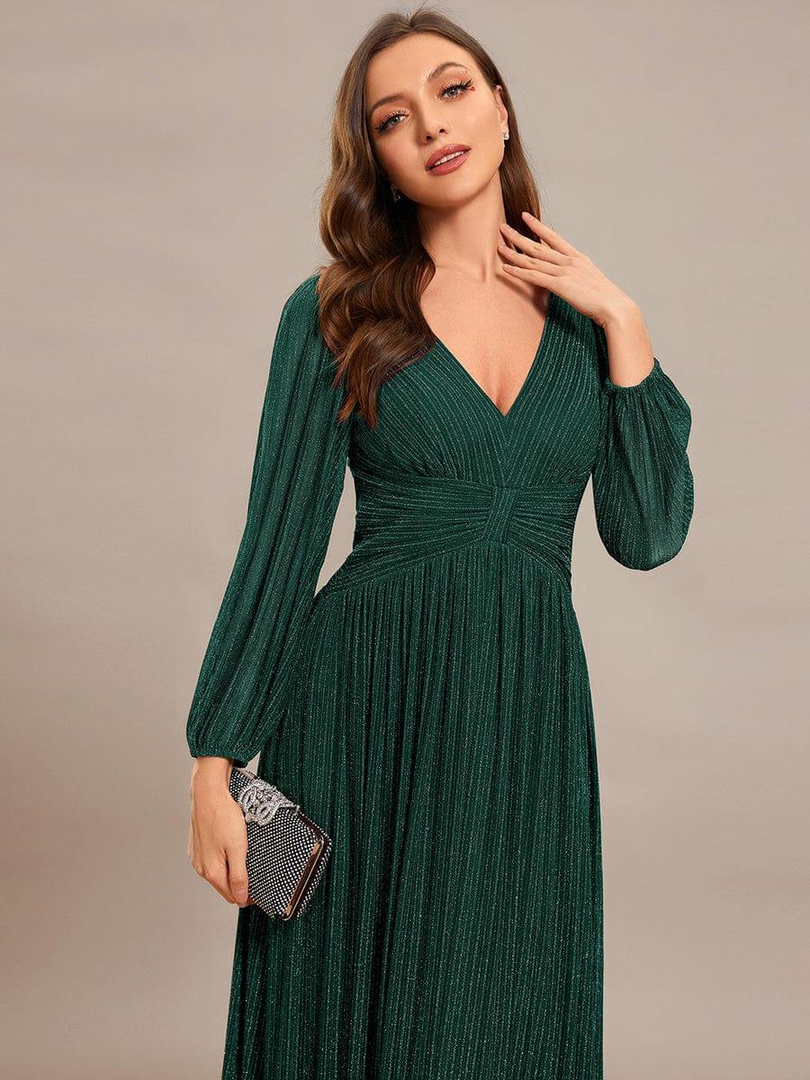 Sierra Sequin Gown - Empire Waist, Lantern Sleeve Formal Dress - photo 5