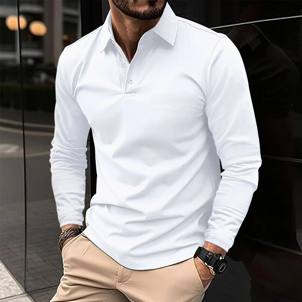 Simon Men's Long-Sleeve Polo Shirt
