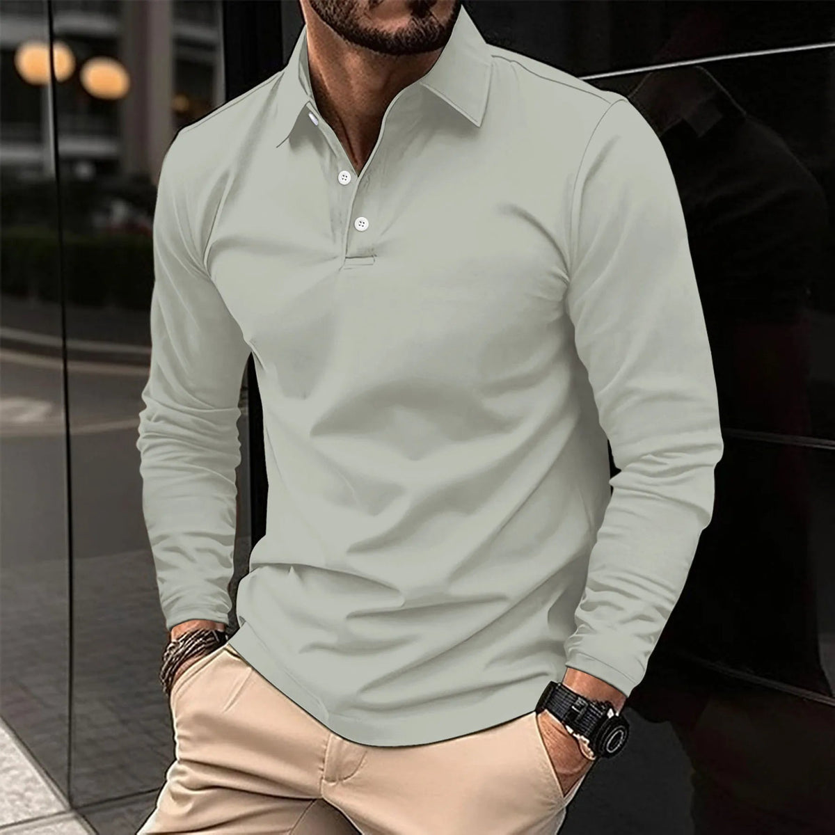 Simon Men's Long-Sleeve Polo Shirt