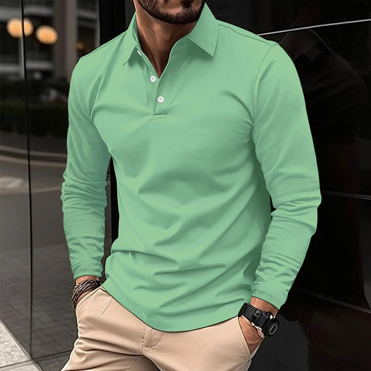 Simon Men's Long-Sleeve Polo Shirt