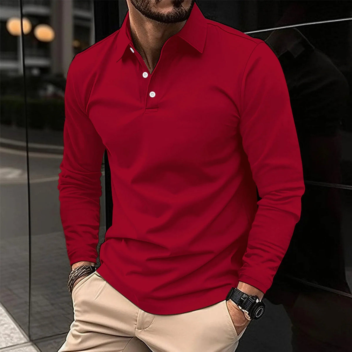Simon Men's Long-Sleeve Polo Shirt