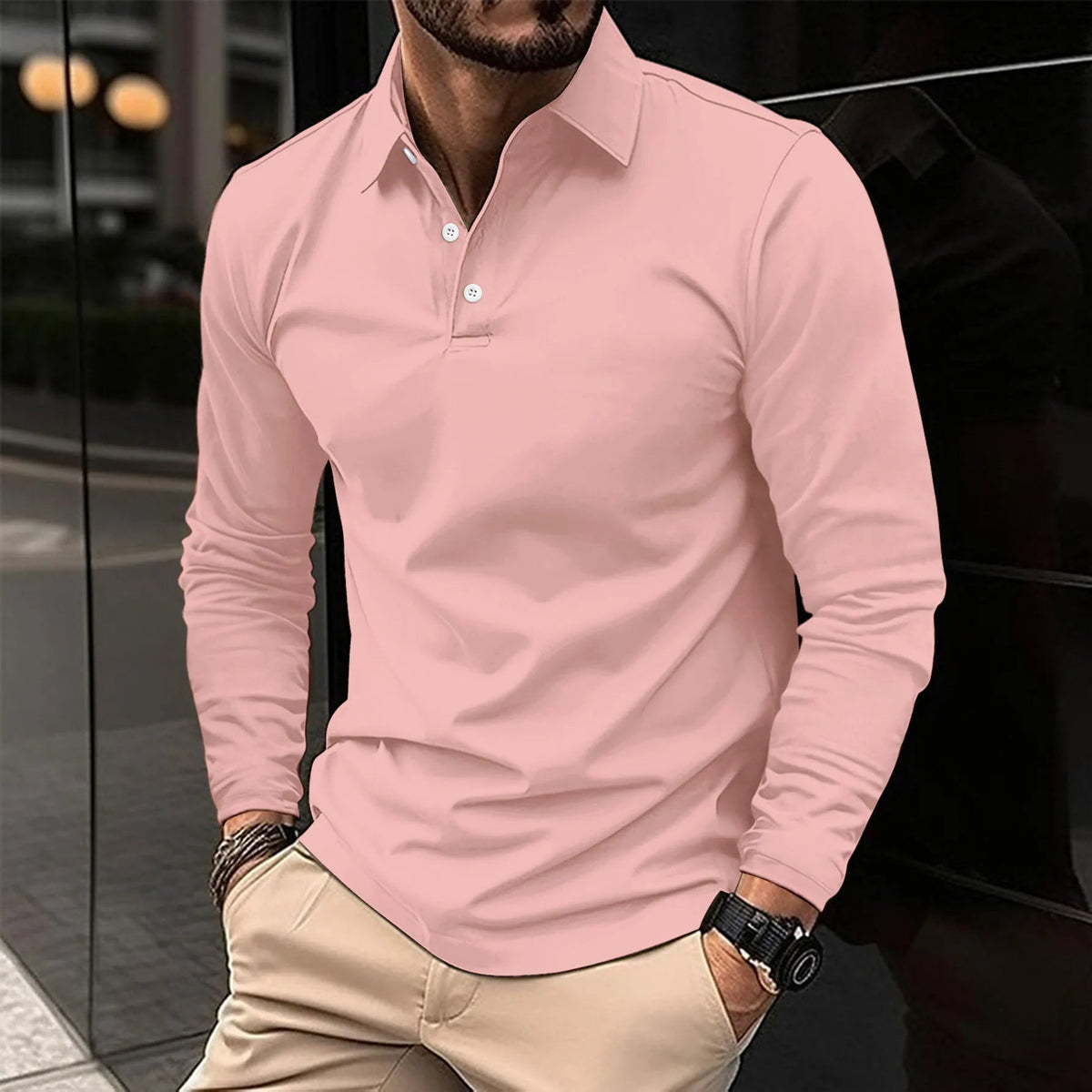 Simon Men's Long-Sleeve Polo Shirt