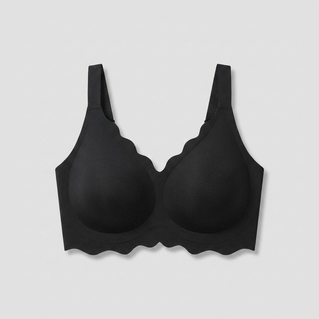 Sofia | Wireless Bra Soft, No Underwire Full Coverage with Scalloped Design - photo 1