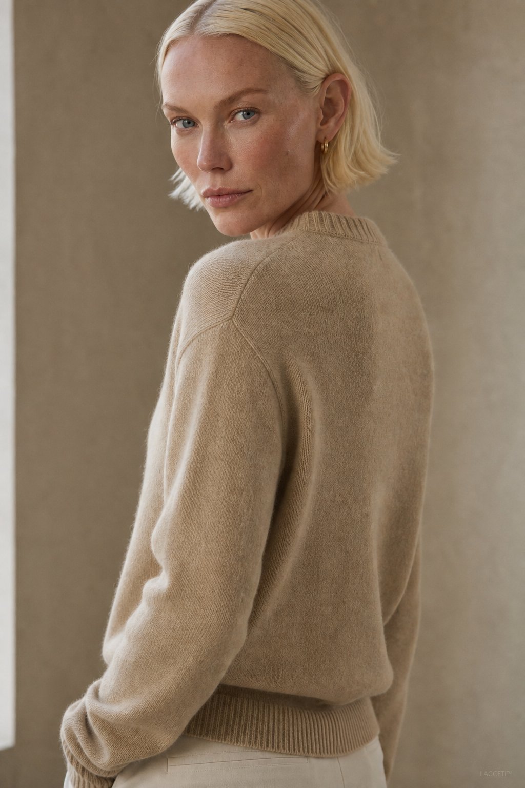 Statement Button Wool Blend Cardigan with Soft Neckline - photo 7