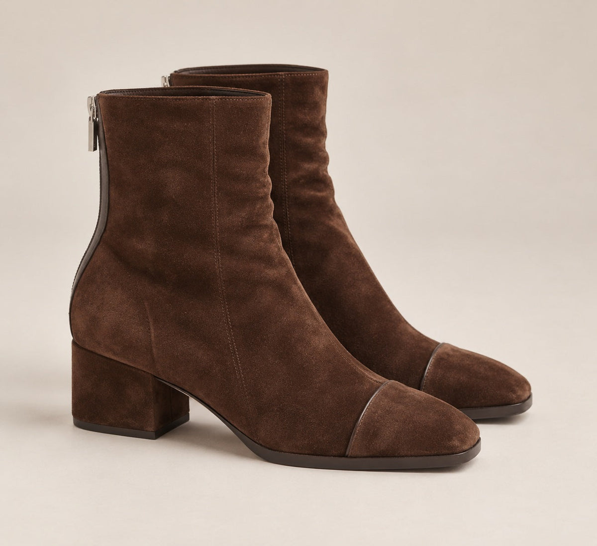 Tara Faux-Suede Slip-On Ankle Boots