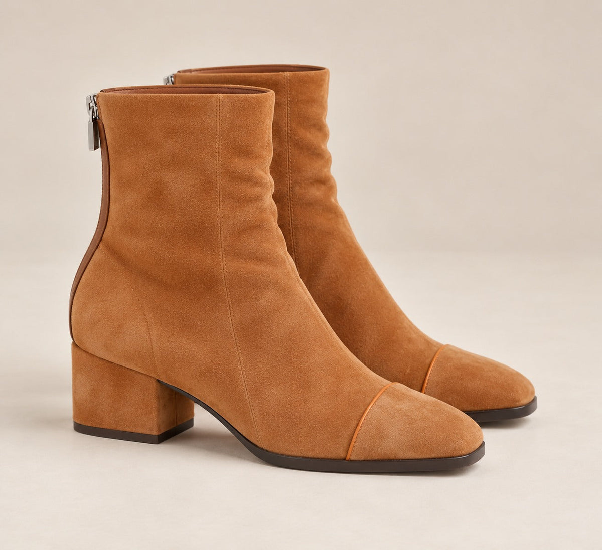 Tara Faux-Suede Slip-On Ankle Boots