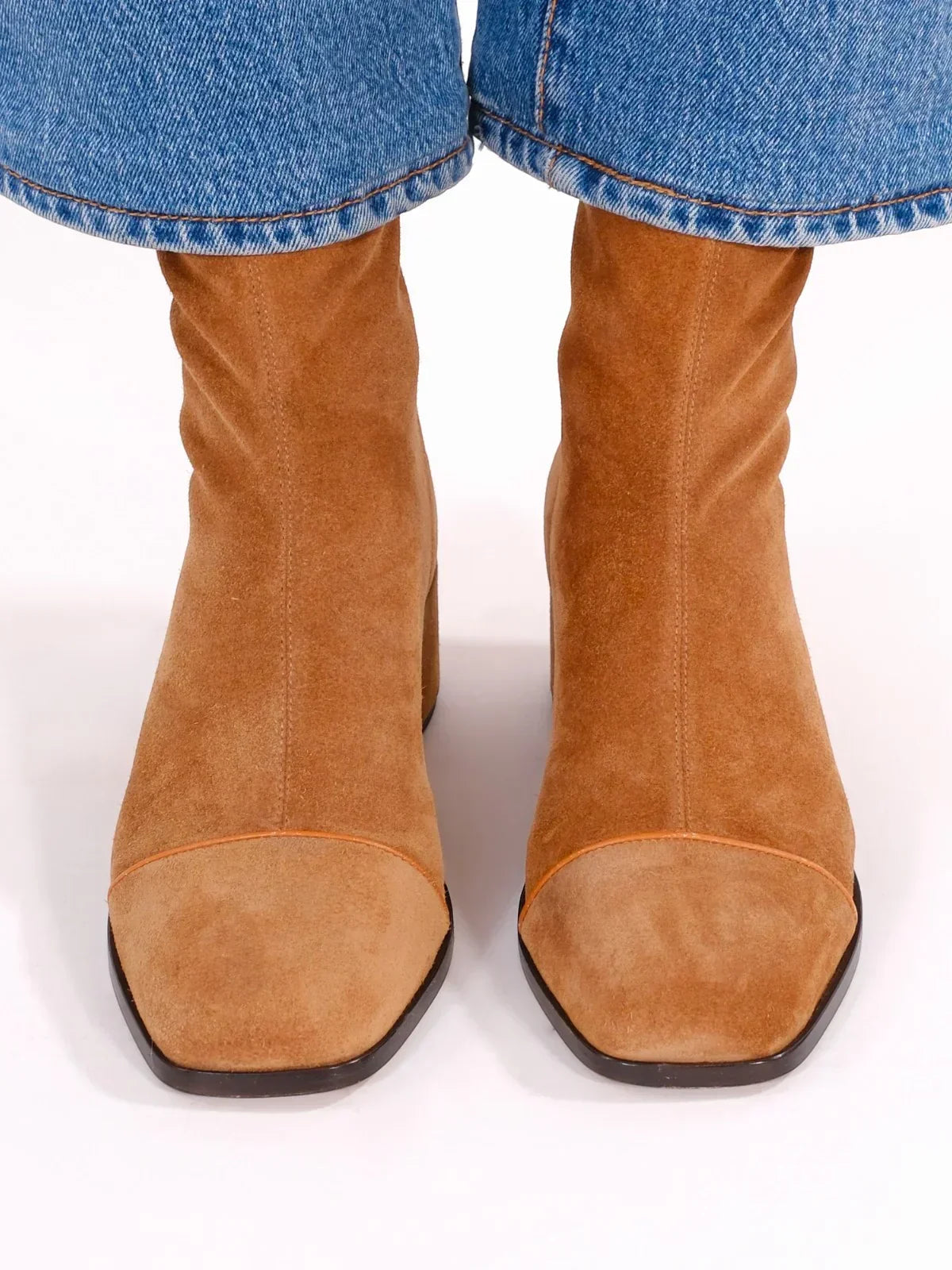 Tara Faux-Suede Slip-On Ankle Boots