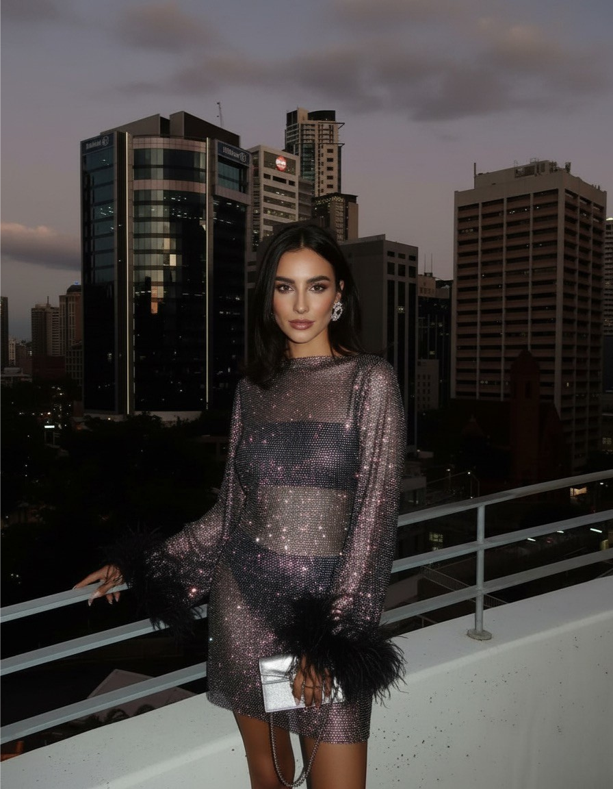 Una Glam Party Mini Dress