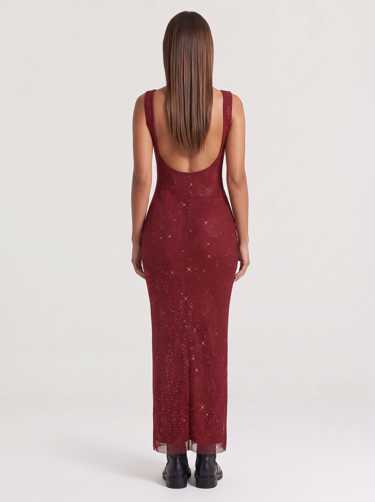 Valerie Sequin Square-Neck Gala Maxi Dress