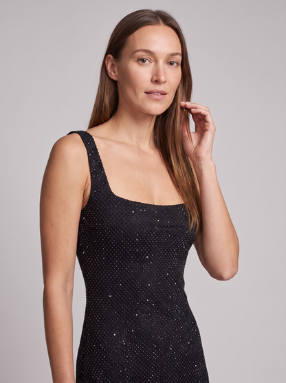 Valerie Sequin Square-Neck Gala Maxi Dress