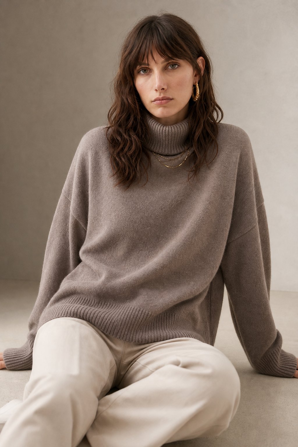 Vintage Oversized Turtleneck Sweater in Soft Wool Blend - photo 4