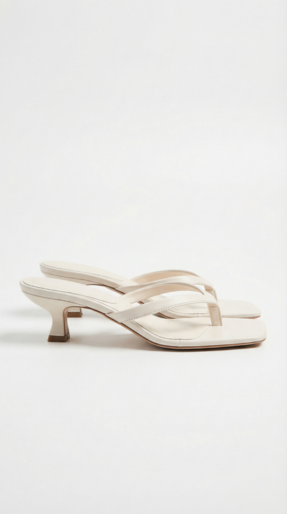 Wanda Kitten-Heel Flip-Flop Sandals