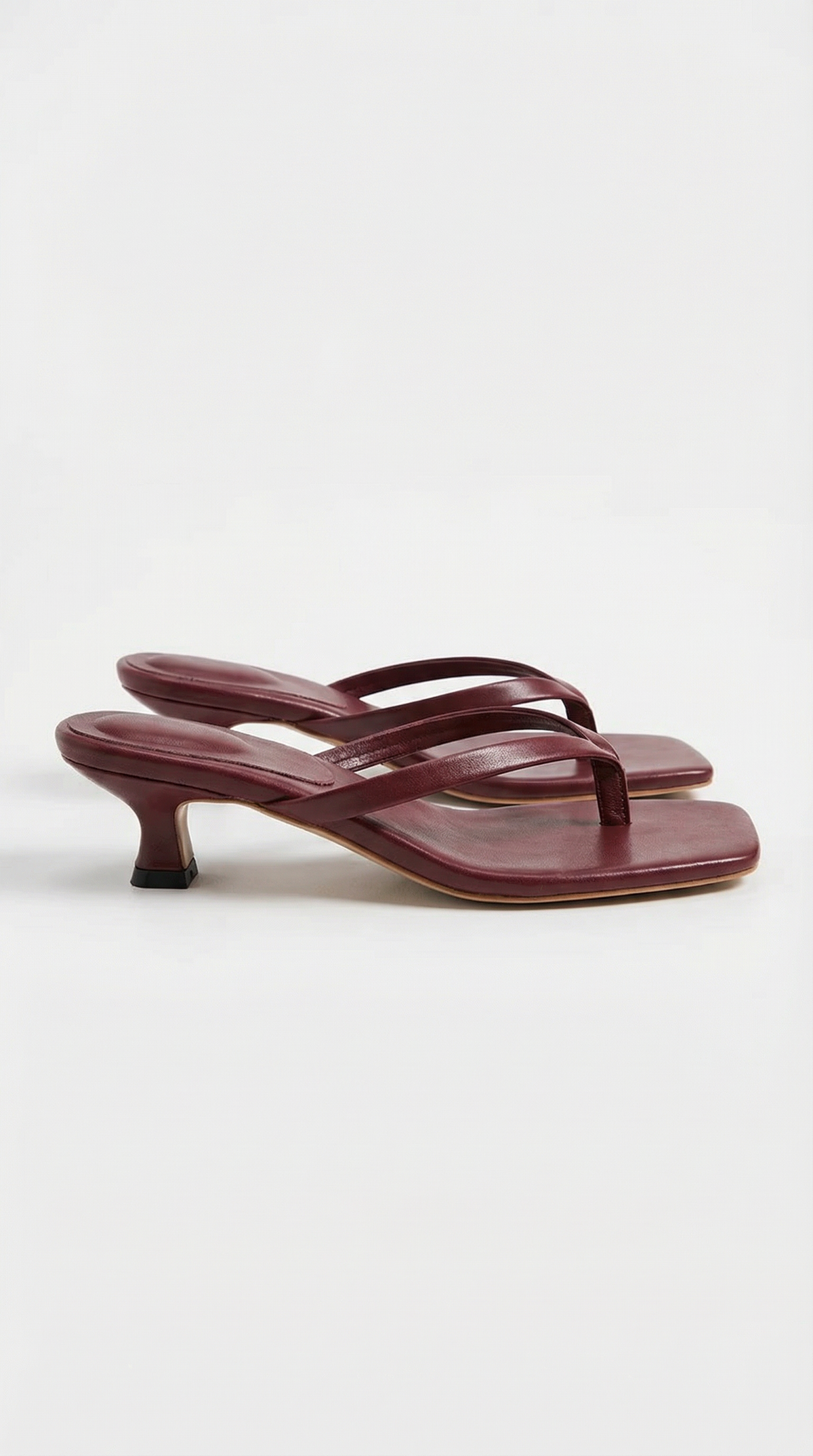 Wanda Kitten-Heel Flip-Flop Sandals