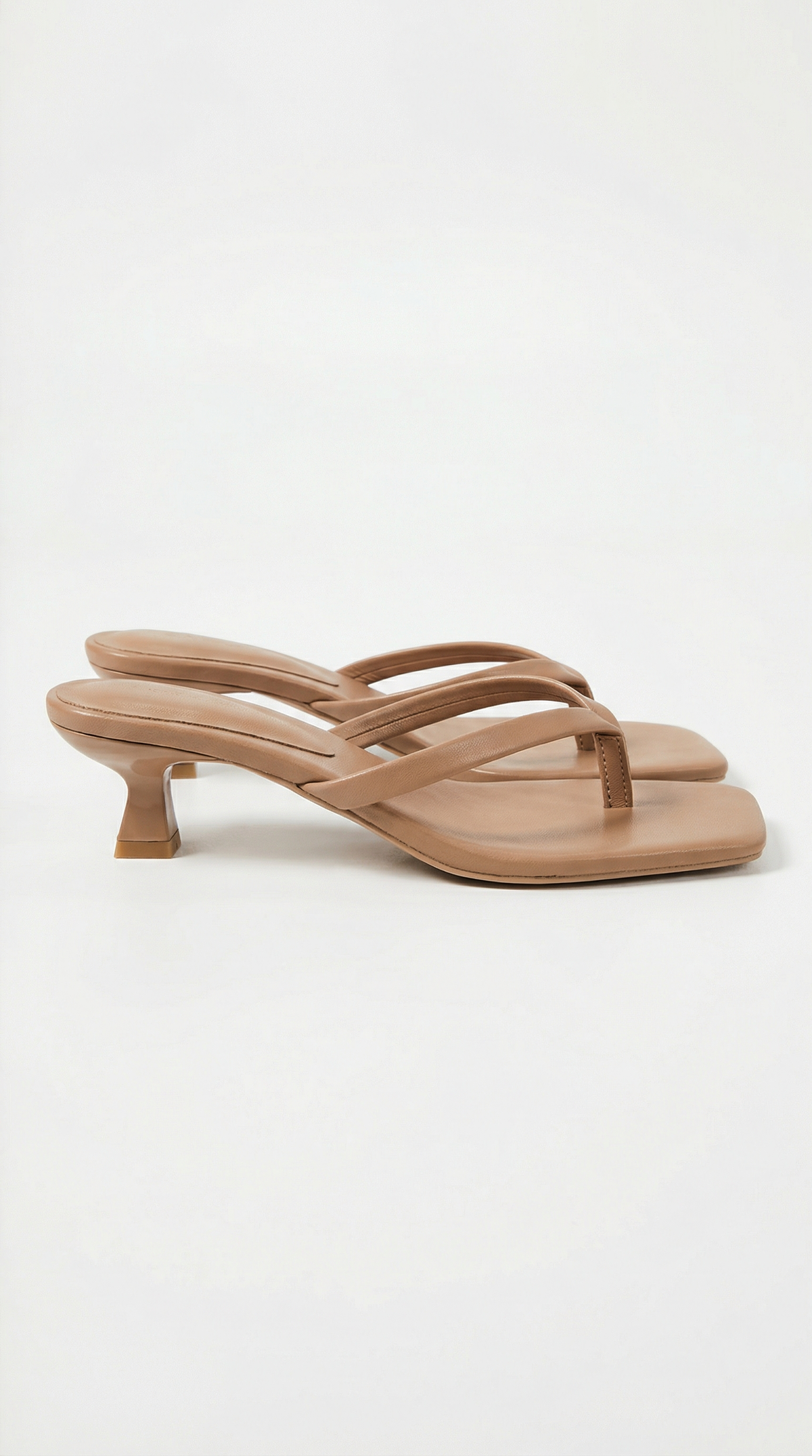 Wanda Kitten-Heel Flip-Flop Sandals