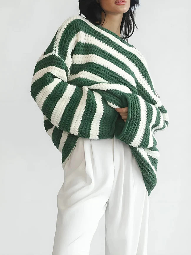 Wendy Oversized Striped Chunky Knit Jumper