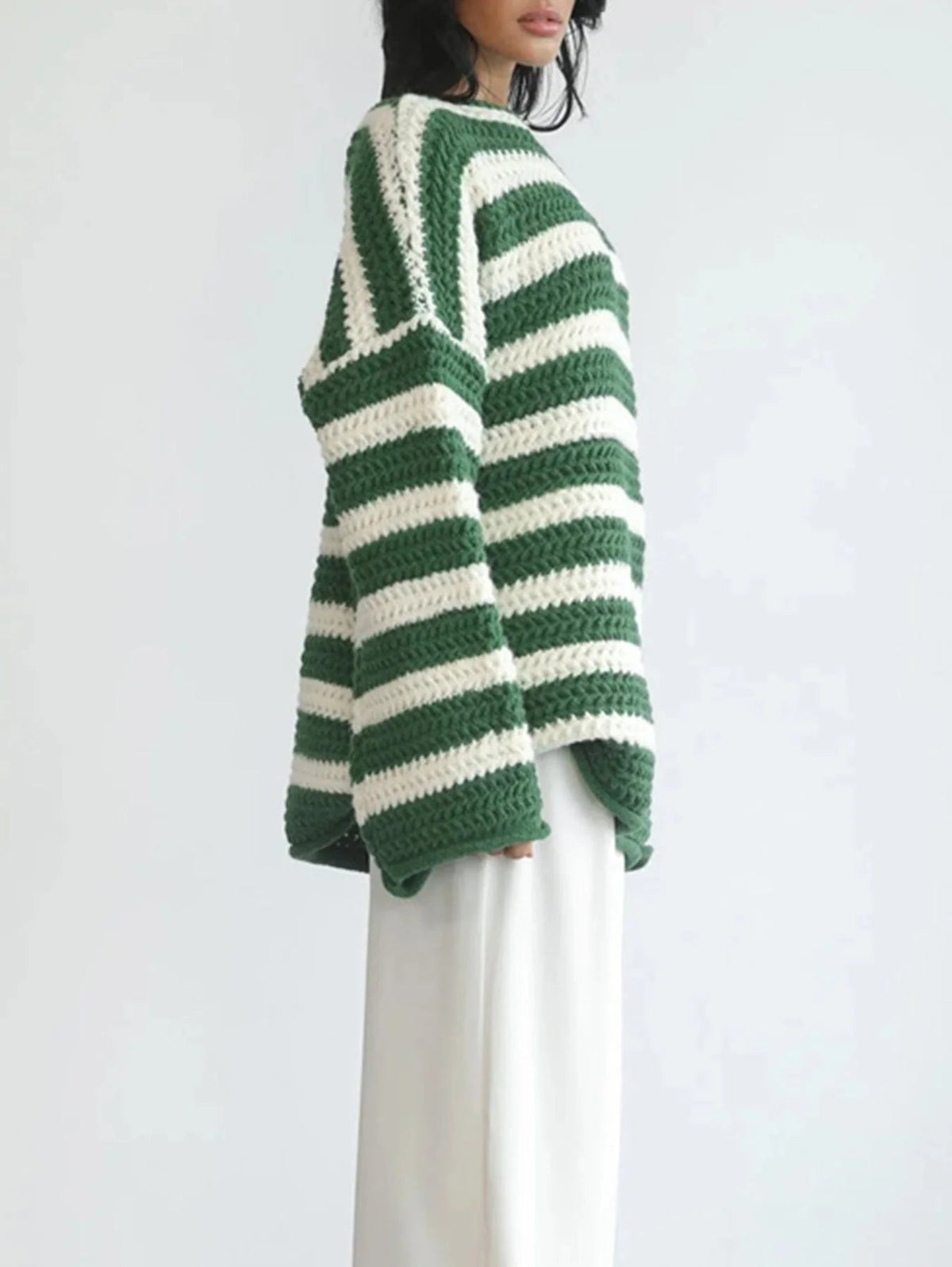 Wendy Oversized Striped Chunky Knit Jumper