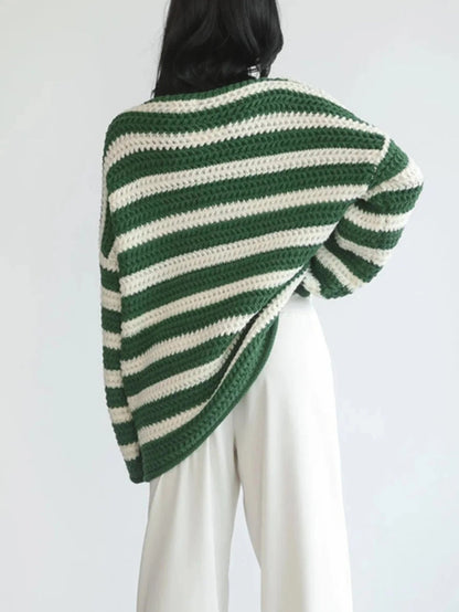 Wendy Oversized Striped Chunky Knit Jumper