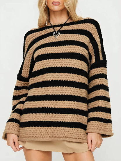 Wendy Oversized Striped Chunky Knit Jumper