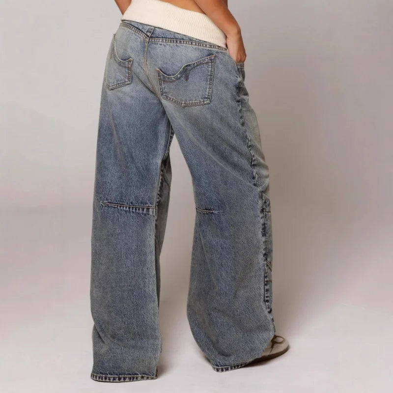 Women's Baggy Jeans with Statement Seams - photo 5