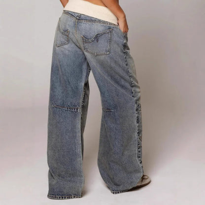 Women's Baggy Jeans with Statement Seams - photo 5