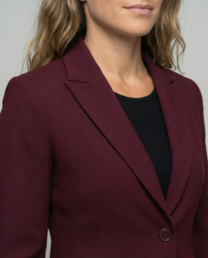 Women's Peplum Business Blazer Two-Button Notch Lapel - photo 7