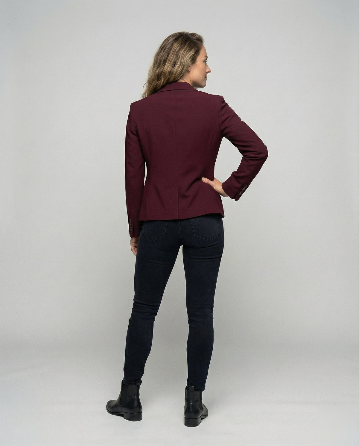 Women's Peplum Business Blazer Two-Button Notch Lapel - photo 8